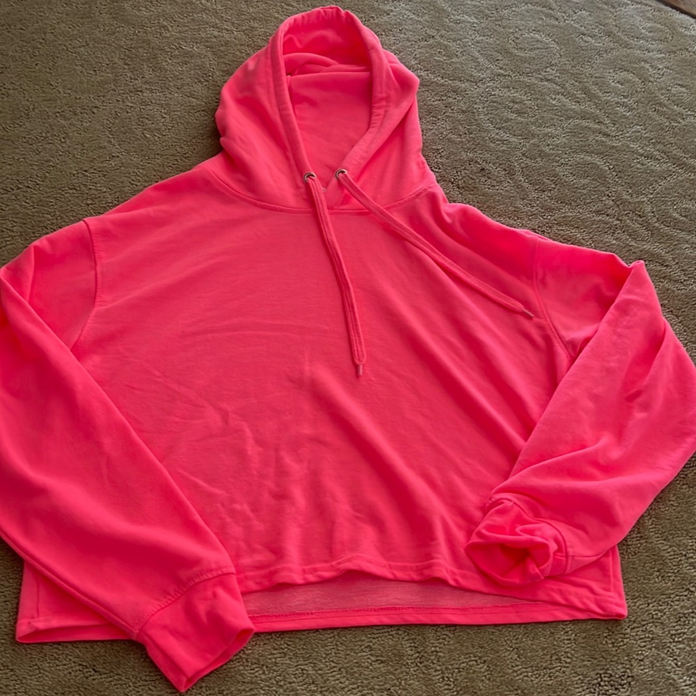 Hot pink hoodie from dennys